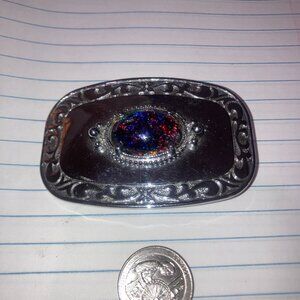 Belt Buckle With Multi Color Ruby